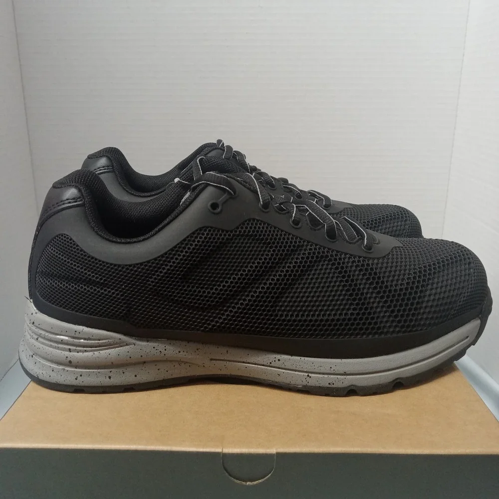 Brahma Kamden Steel Toe Work Shoes Men's Size 7.5 Black Slip Resistant NIB - Picture 1 of 7